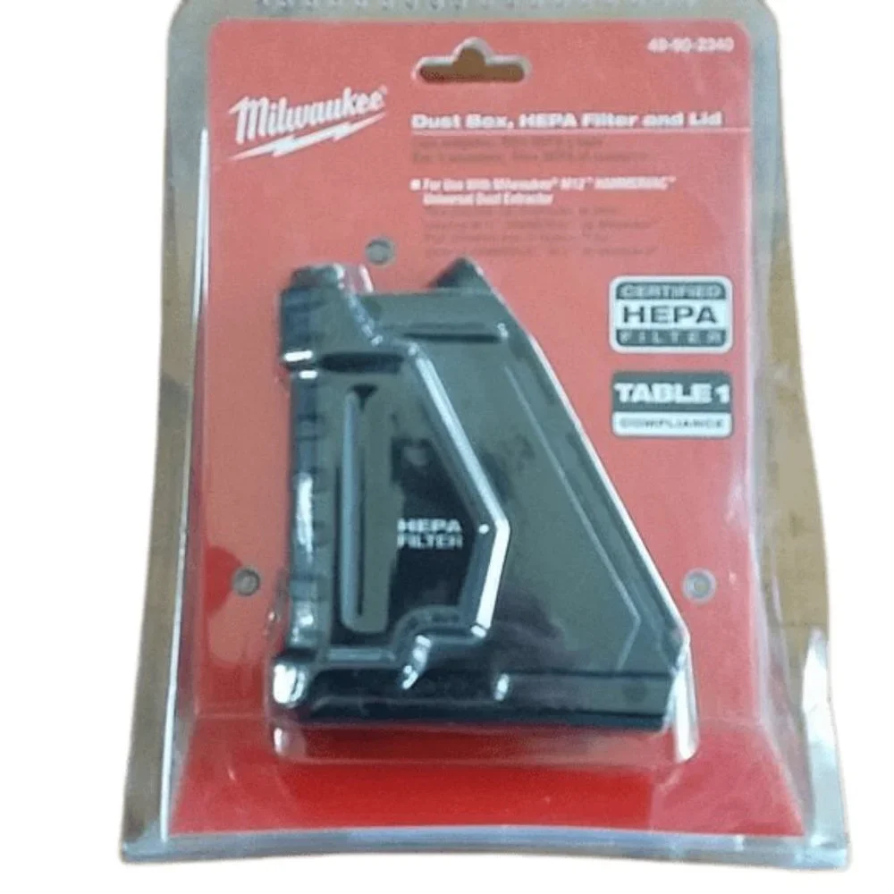 New Milwaukee Tool M12 HAMMERVAC HEPA Dust Box, Filter, Lid, Hammer Drill - Picture 3 of 4
